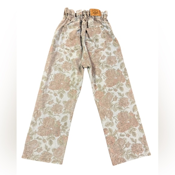 Levi x Ganni paper bag Wide Leg Jeans with High Waist - Picture 8 of 9